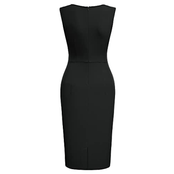 Miusol Cocktail Dress - Retro Ruffle Sleeveless Elegance