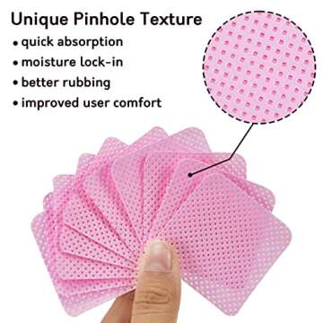 1080PCS Lint Free Nail Wipes- Non-Woven Soft Nail Polish Remover Pads, Nail Polish Remover Wipes Pink- Lint Free Wipes for Nail Polish Remover, Eyelash Extensions and Nail Art- DIY Nail Supplies