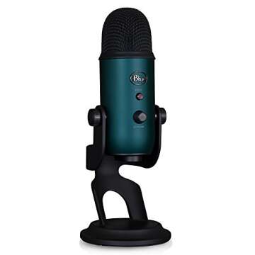 Blue Yeti Microphone Teal with Knox Boom Arm, Shock Mount and Pop Filter
