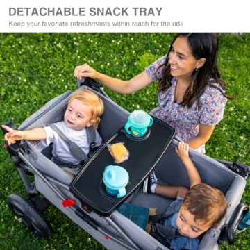 EVER ADVANCED Foldable Wagon for Two Kids and Cargo