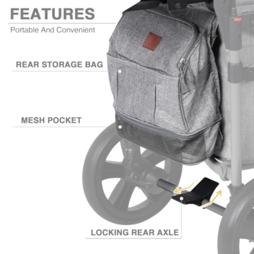 EVER ADVANCED Foldable Wagon for Two Kids and Cargo