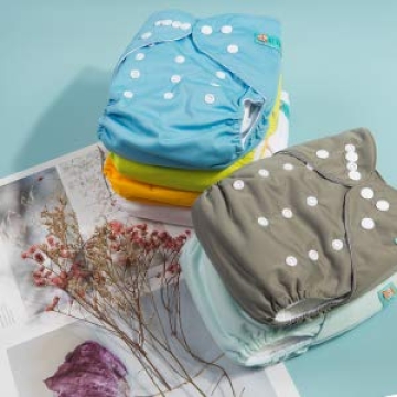 ALVABABY Reusable Baby Cloth Diaper 6 Pack with Inserts