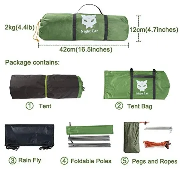Lightweight Night Cat Tent for 1-2 Persons Camping