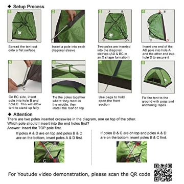 Lightweight Night Cat Tent for 1-2 Persons Camping