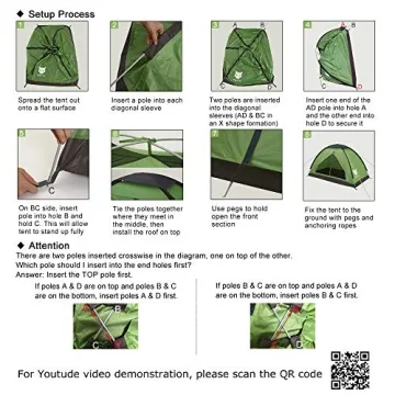 Lightweight Night Cat Tent for 1-2 Persons Camping