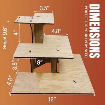 3-Tier Portable Corner Display Stand for Retail Events