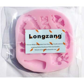 Longzang Love Christmas Fondant Silicone Sugar Craft Mold, Mini, Pink