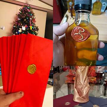 Pearl White Wax Seal Beads, ONWINPOR 300 Pieces Octagon Sealing Wax Beads for Letters, Cards, Wedding Invitations, Wine Package, Gift Wrapping, Christmas Card (Pearl White)