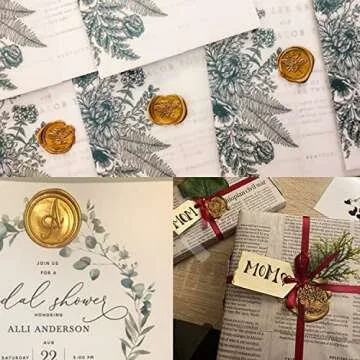 Pearl White Wax Seal Beads, ONWINPOR 300 Pieces Octagon Sealing Wax Beads for Letters, Cards, Wedding Invitations, Wine Package, Gift Wrapping, Christmas Card (Pearl White)