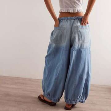 D-Sun Women Casual Loose Mid Rise Barrel Jeans - Stylish Comfort