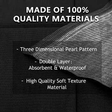 TOEDO Disposable Nail Art Table Towels - 3 Ply Waterproof Dental Bibs for Patients - Black