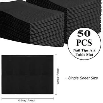 TOEDO 50 Disposable Nail Art Towels - 3 Ply Waterproof Bibs