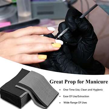 TOEDO 50 Disposable Nail Art Towels - 3 Ply Waterproof Bibs