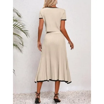 Imily Bela Womens Knit Midi Skirt and Top Set