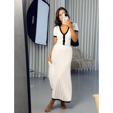 Imily Bela Womens Knit Midi Skirt and Top Set