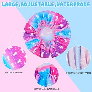 Unicorn Shower Cap for Kids - Stylish Hair Protection