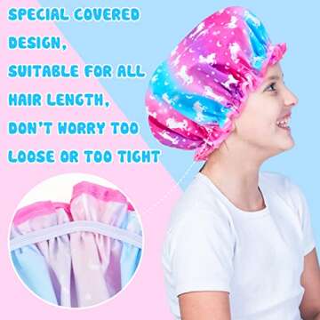 Unicorn Shower Cap for Kids - Stylish Hair Protection