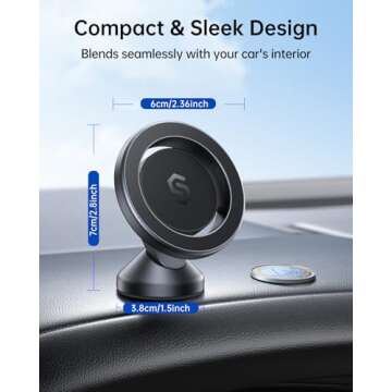 SYNCWIRE MagSafe Car Mount - Durable 360° Rotation Holder