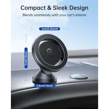 SYNCWIRE MagSafe Car Mount - Durable 360° Rotation Holder