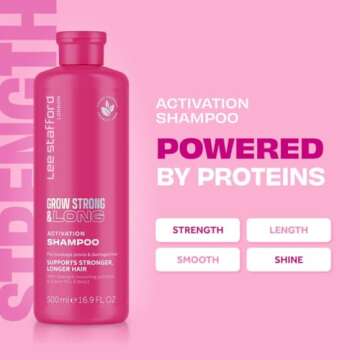 Lee Stafford Grow Strong & Long Hair Regrowth Volume Shampoo for Women & Men | Hair Lengthening Prod...