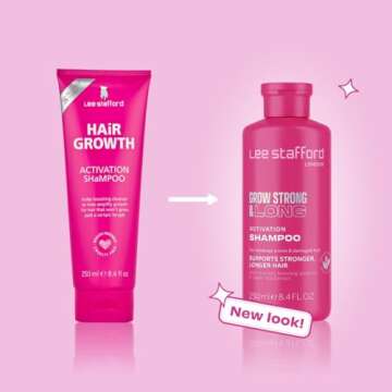 Lee Stafford Grow Strong & Long Hair Regrowth Volume Shampoo for Women & Men | Hair Lengthening Products Anti Hair Loss & Thinning | 500 ML | Sulphate Free For Damaged and Breakage prone Hairs