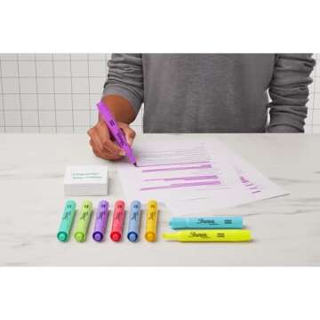 Sharpie Tank Highlighters - Fluorescent Marker Set, 12 Count