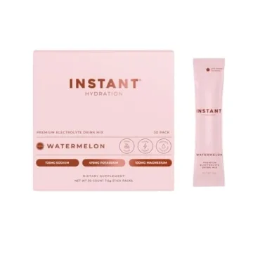 Instant Hydration Electrolytes Powder Packets - Watermelon Drink Mix - Zero Sugar - Keto, Vegan, Glu...