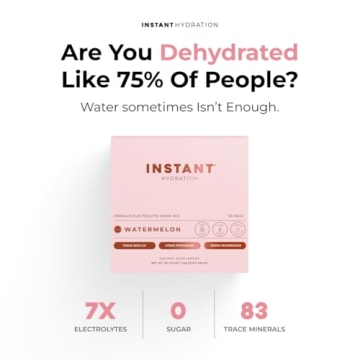 Instant Hydration Watermelon Electrolyte Drink Mix - 30 Pack