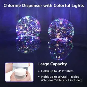 Colorful Solar Pool Chlorine Float Dispenser for Easy Maintenance