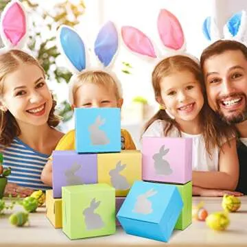 24 Pcs Colorful Easter Treat Boxes for Holidays
