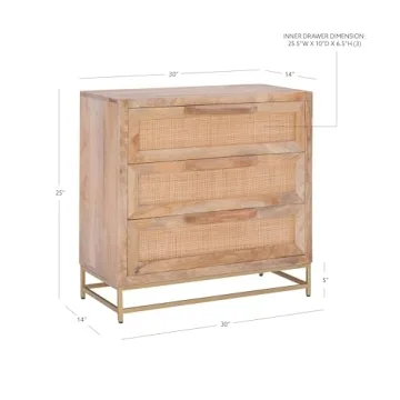 Elegant Powell Danika Rattan Cabinet for Stylish Storage