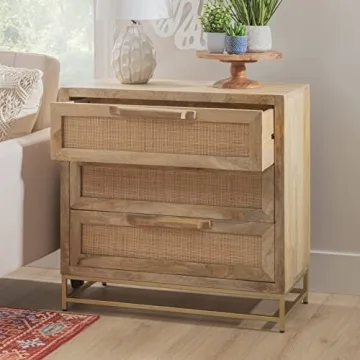 Elegant Powell Danika Rattan Cabinet for Stylish Storage
