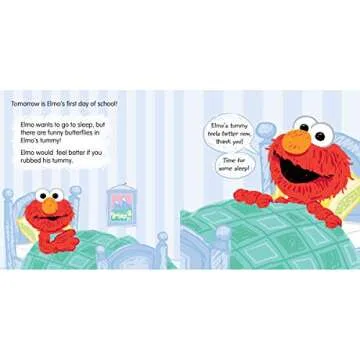 Off to School!: A Sweet Back to School Adventure with Elmo and Anxiety Relief Book for Toddlers & Kids for First Day Jitters (Sesame Street Scribbles)