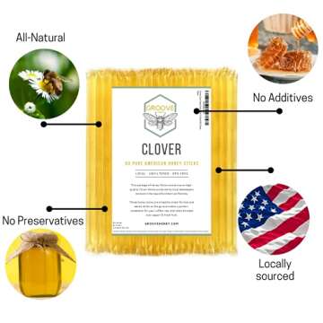 Clover Honey Sticks for Tea, Travel & Snacks - Premium Grade Pure Honey Packets are Farm Fresh from ...