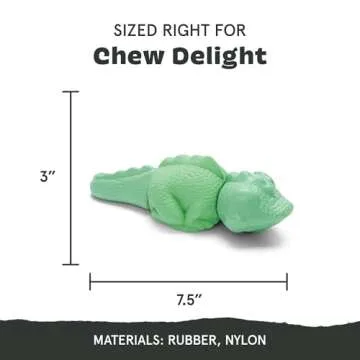 Barkbox Super Chewer Tough Dog Chew Toys for Aggressive Chewers, Dental Stimulating (Iguana - Large)