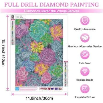 Ausanrl Succulents Diamond Painting Kit For Adults