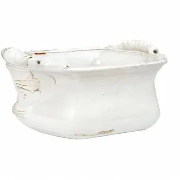 Elegant White Terracotta Cache Pot for All Plants