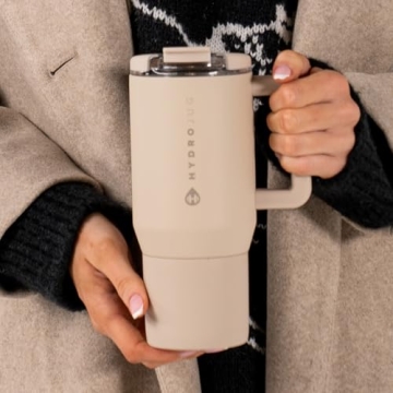 HydroJug Coffee Traveler - Leak-Resistant & Ceramic-Lined 20 oz Insulated Mug