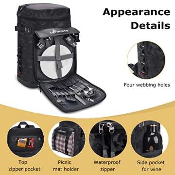 Insulated Cooler Backpack for 42 Cans - Perfect for Outdoors