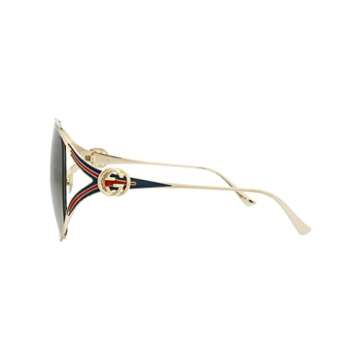 Gucci Round/Oval Sunglasses Gold Gold Brown Luxury Eyewear Made In Italy Metal Frame Designer Fashion for Everyday Luxury