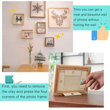 hitsuki Adhesive Poster Sticky Tack Putty Multipurpose Mounting Putty Tacky Putty, Sticky Putty Poster Ticky Tack Wall Putty for Hanging Things Pictures Reusable Removable,192 Pcs,Light Blue+White