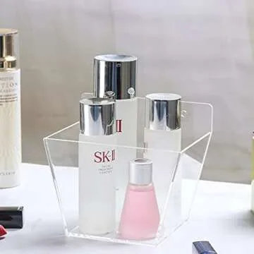 NIUXX Acrylic Window Planter Boxes, Creative Flower Pot Holder Plant Tray Shelf with Suction Stickers, Great Outdoor Indoor Decorative Gift for Home (Small Size with 1 Compartment)