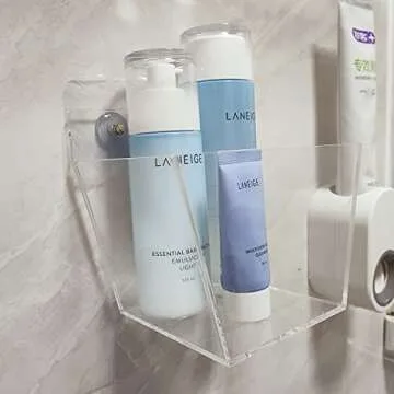 NIUXX Acrylic Window Planter Boxes, Creative Flower Pot Holder Plant Tray Shelf with Suction Stickers, Great Outdoor Indoor Decorative Gift for Home (Small Size with 1 Compartment)