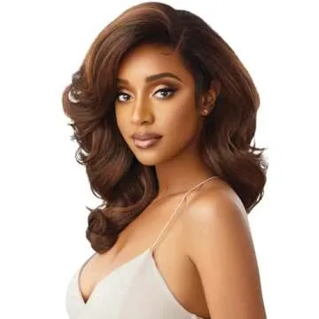 Outre LACEFRONT PERFECT HAIR LINE Glamorous Wavy Fully Hand-Tied 13”x 6” Frontal HD Baby Hair Transparent Lace Easy-to-Style Heat Friendly - JULIANNE (DR2/CHOSWI)
