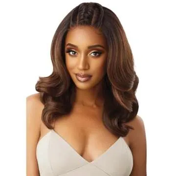 Outre LACEFRONT PERFECT HAIR LINE Glamorous Wavy Fully Hand-Tied 13”x 6” Frontal HD Baby Hair Transparent Lace Easy-to-Style Heat Friendly - JULIANNE (DR2/CHOSWI)