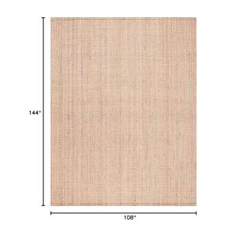 SAFAVIEH Natural Fiber Collection Area Rug - 9' x 12', Natural, Handmade Basketweave Jute, Ideal for...