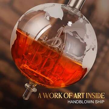 Fathers Day Gift for Dad from Daughter Son - Gifts for Dad, BEST DAD EVER 850ML Whiskey Globe Decanter - Dad Birthday Gift, Dad Gifts, Unique Gift Ideas for Dad - Fathers Day Dad Presents from Kids
