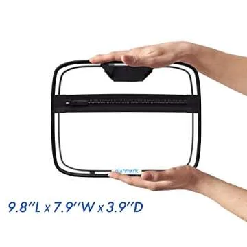 Clear Toiletry Bag - PVC Makeup Bag - Large Transparent Cosmetic Travel Case - See Through Packing Cube with Handle - Clear Bag with Zipper - Plastic Storage Pouch for Women