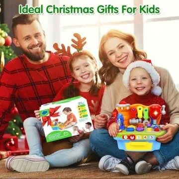 Toys for 1 Year Old Boy, Musical Learning Workbench for Toddler Toys Age 1-2, Baby Toys 12-18 Months Birthday Gifts for 1 Year Old Boy Toys, Sound Lights Engineer Pretend Play Early Education Toys