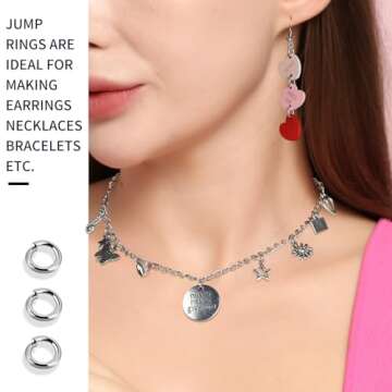 Teenitor 524PCS Keychain Making Kit, Key Chain Clips, Rings, Lanyard Hooks Lobster Claw Clasps, Jump Rings for Jewelry Lanyard Making